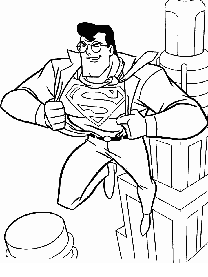 Plansa de colorat cu Superman 49 44